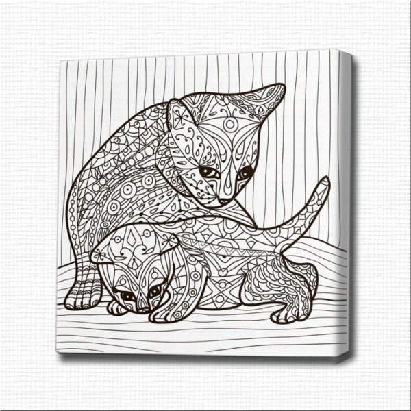 Раскраска. Котики