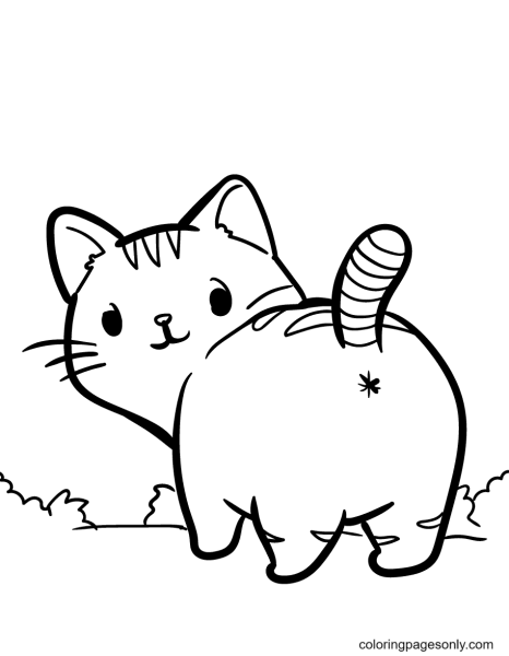 Раскраска квадратный котик