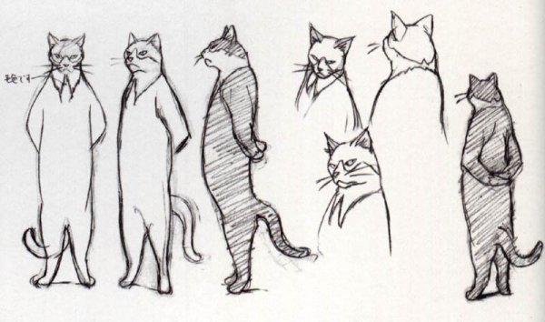 Наброски персонажей кошек