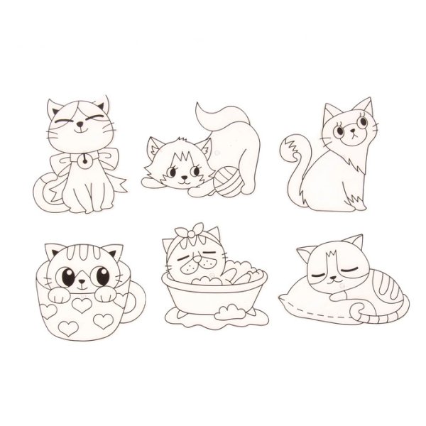 Раскраска. Котики