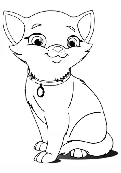 Кошки. Раскраска