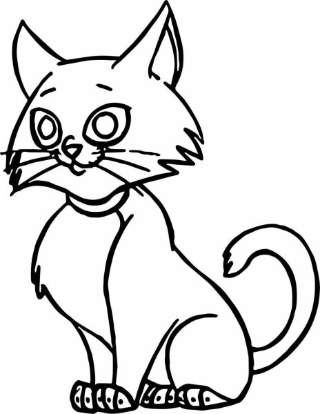 Кошечка для раскрашивания