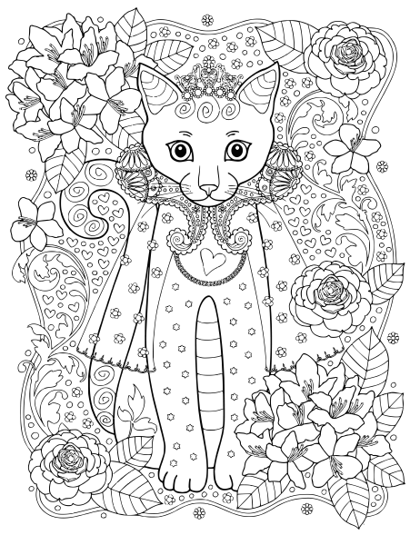 Раскраска кошечка