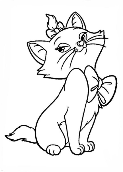 Раскраска кошечка