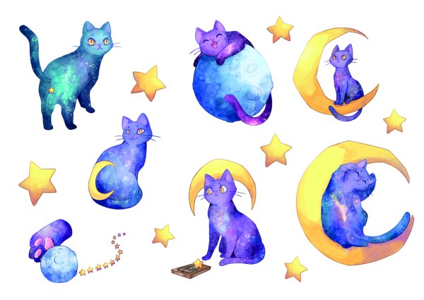 Космос (с наклейками)