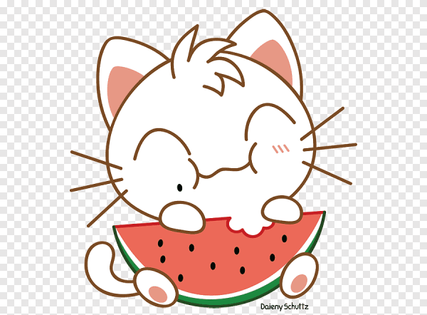 Кавайные котики Арбуз