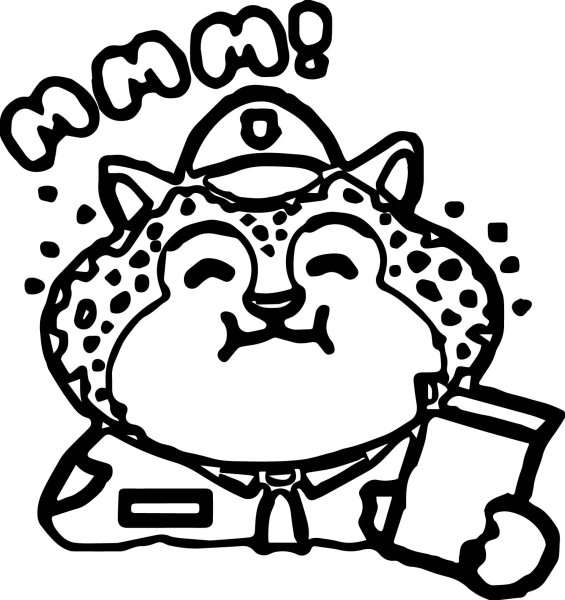 Раскраска кот Басик