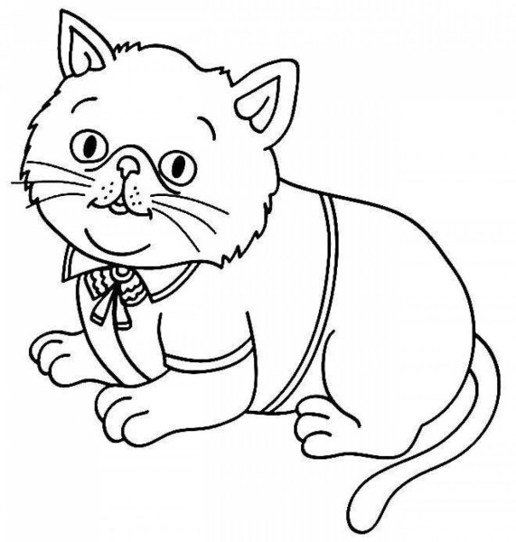 Кот Барсик раскраска
