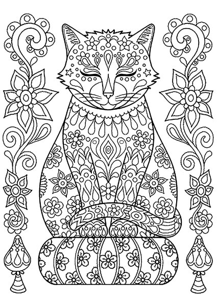 Кошки. Раскраска