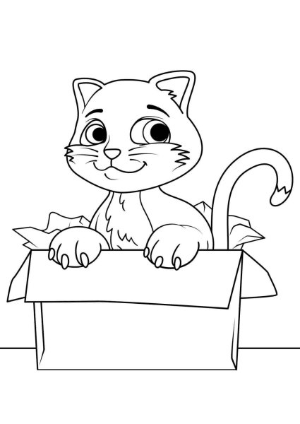 Раскраска кошечка