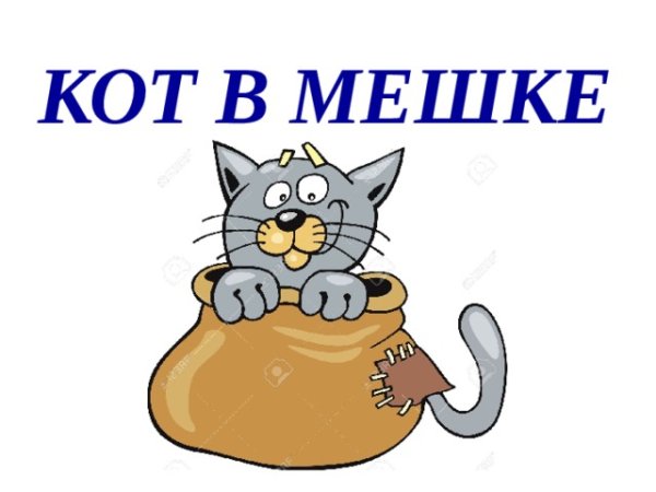 Кот в мешке фразеологизм