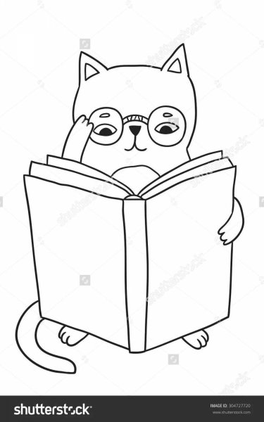 Кот ученый раскраска