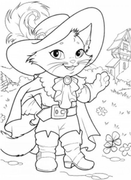 Кот из Шрека карандашом