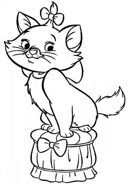 Раскраска кошечка