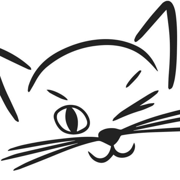 Силуэт мордочки кошки