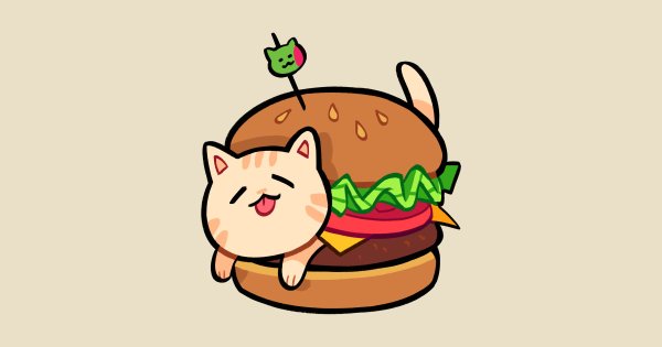 Кавайные котики с едой