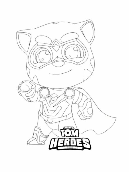 Talking Tom Heroes раскраска