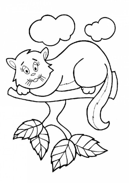 Кот ученый раскраска