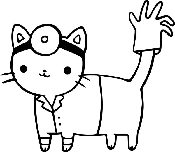 Раскраски котики кавай