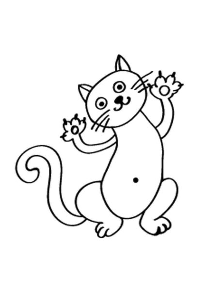 Раскраска для малышей 2 лет кошка