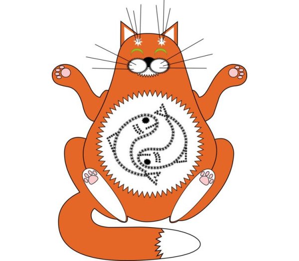 Смешные коты вектор