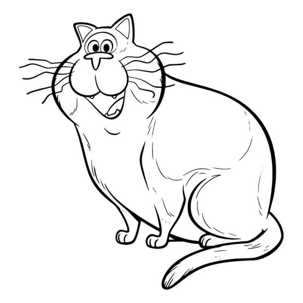 Раскраска кот из мультика