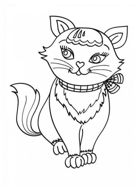 Кошки. Раскраска