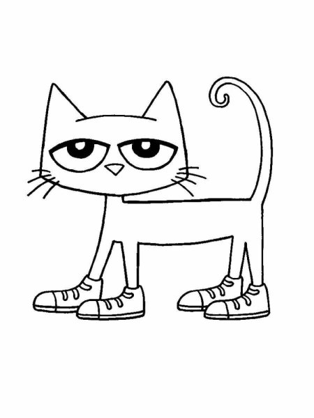 Раскраска котик человек