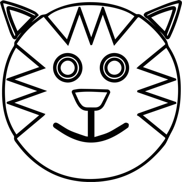 Смайлики котики раскраска