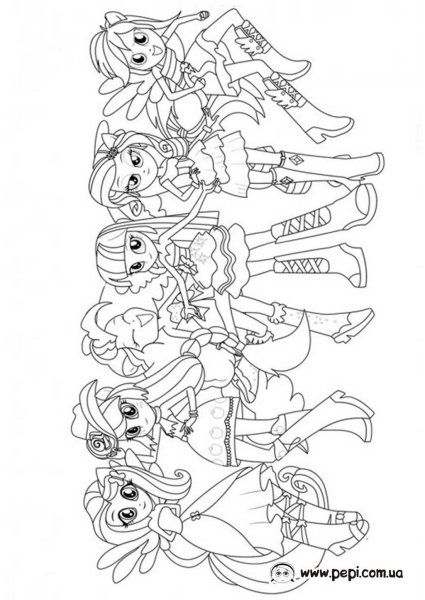 Раскраска my little Pony Equestria