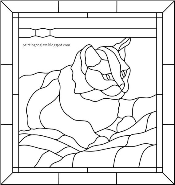 Раскраски кот мозаика (46 фото)
