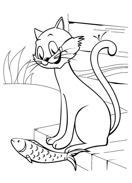 Раскраска. Котики