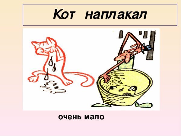 Кот наплакал очень мало