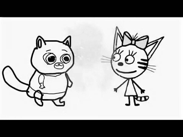 Котик БУБУ раскраска