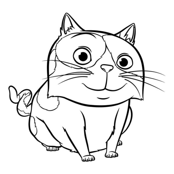 Котик БУБУ раскраска