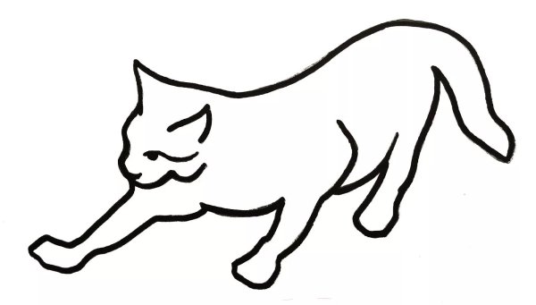 Трафарет кошки для рисования