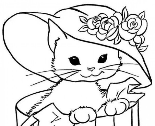 Котенок. Раскраска