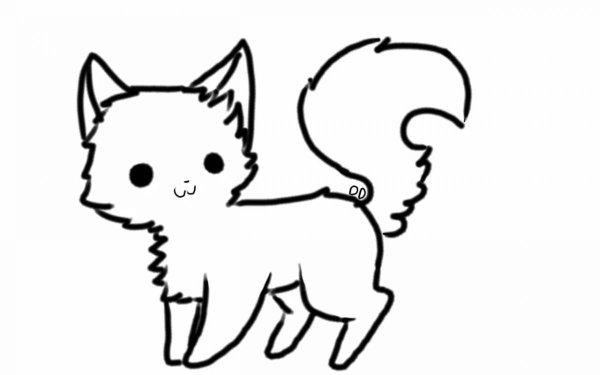Раскраска Чиби котики