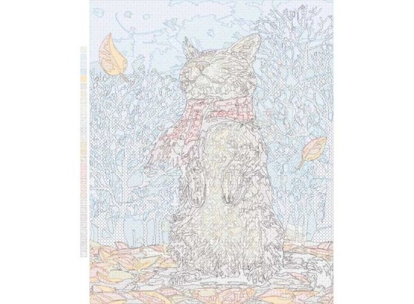 Раскраска по номерам кот