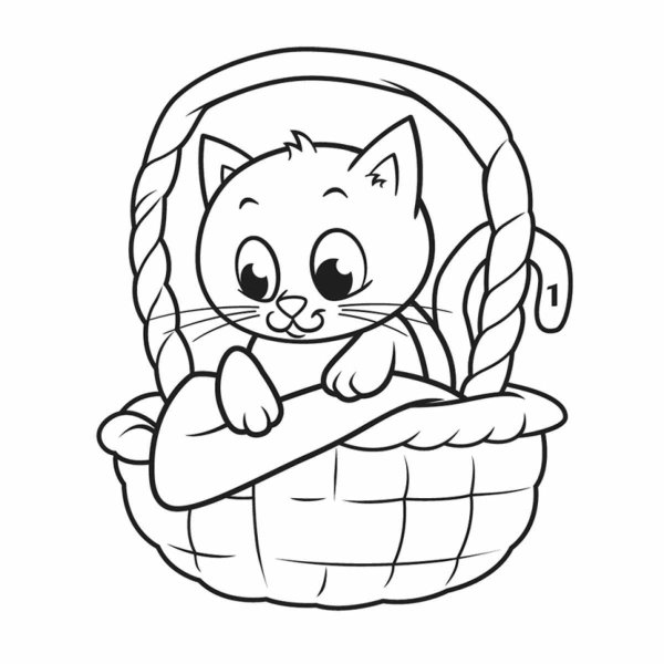 Раскраска по номерам "котята"