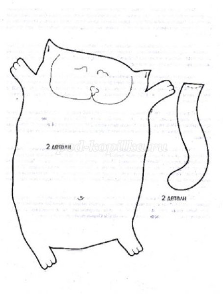 Кофейные котики выкройки в натуральную величину