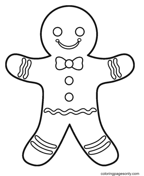 Gingerbread man раскраска