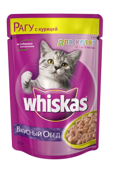 Корм для кошек вискас рагу 85г ассорти