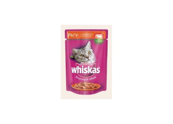Корм для кошек Whiskas с ягненком, с говядиной 100 г