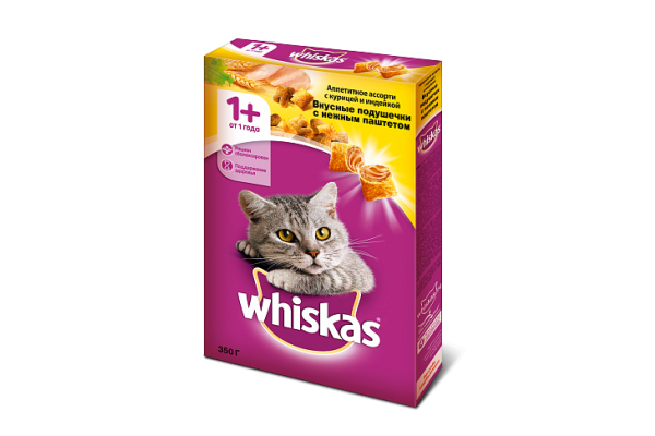 Вискас корм д/кошек стерил. Под. Говядина 350г