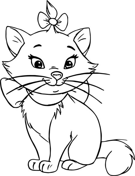 Раскраска кошечка
