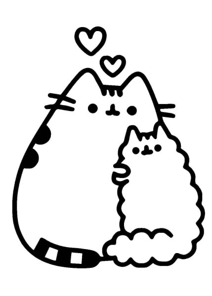 Раскраска. Котики