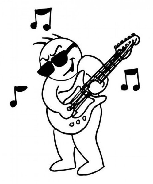Play the Guitar раскраска