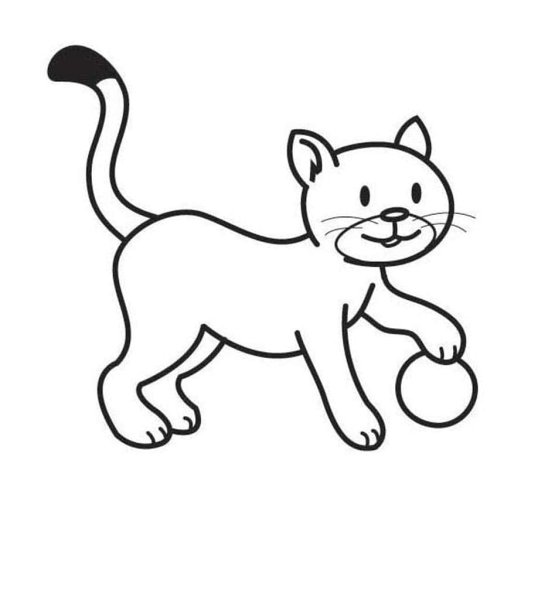Трафарет кошки для раскрашивания