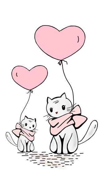 Котенок с сердечком